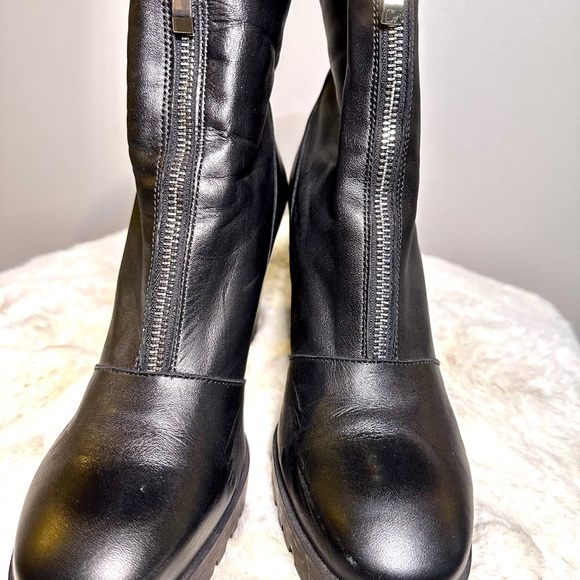 Zara Trafaluc lug sole leather boots - Picture 3 of 7
